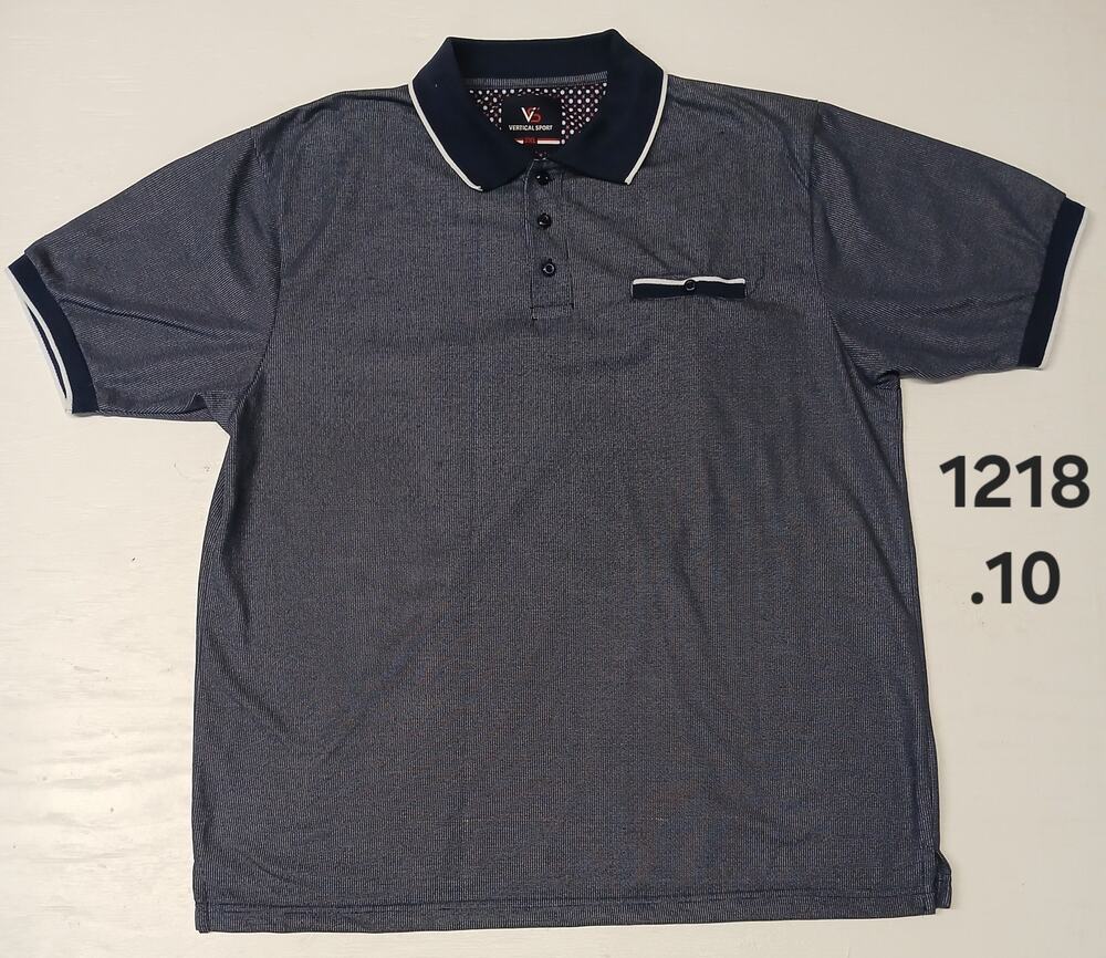 Vertical Sport (2XL) Blue Collar Button Polo Dress Shirt